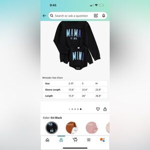 Black 'Mama' 2024 sweatshirt size small